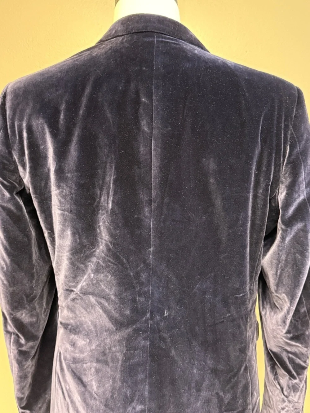 Burberry London Velvet Blazer Navy Blue Made in Italy 52R